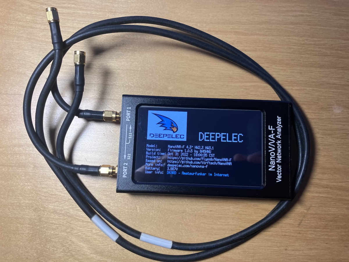 NanoVNA-F Vector Network Analyzer mit Messkabelsatz